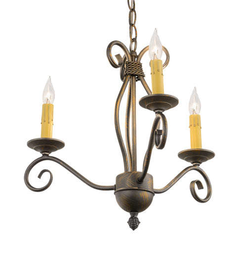 18" Wide Sienna 3 Light Chandelier