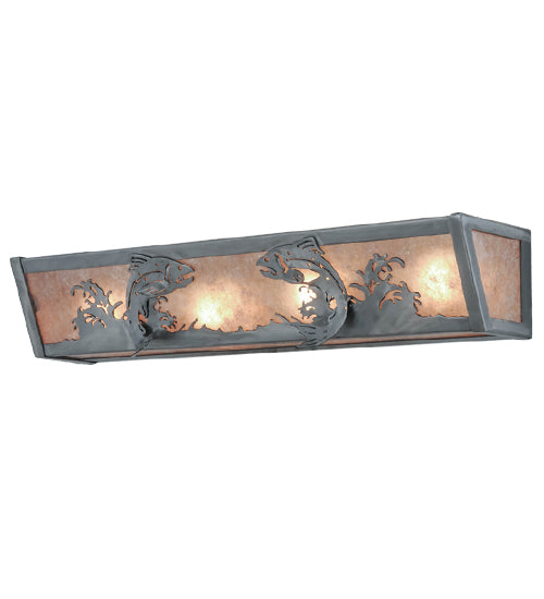 24"W Leaping Trout Vanity Light