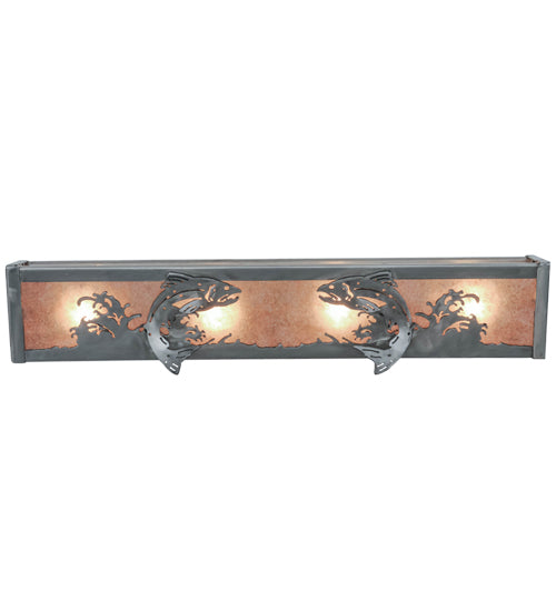 24"W Leaping Trout Vanity Light