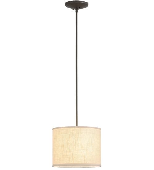 14"W Cilindro Beige Textrene Pendant