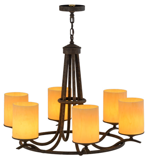 36"W Octavia 6 Lt Chandelier