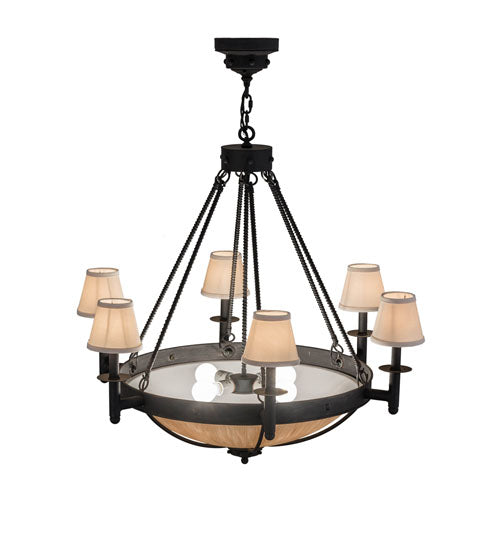 36"W Freya 6 Lt Chandelier