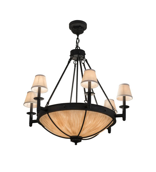 36"W Freya 6 Lt Chandelier