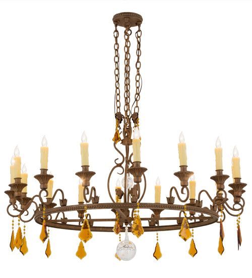 48" Wide Peak 16 Light Chandelier