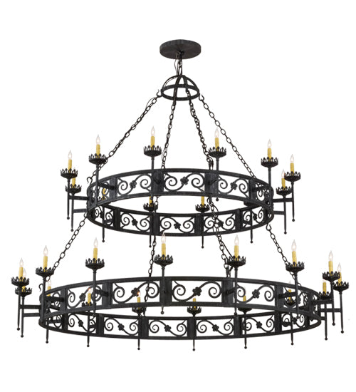 84"W Majella 28 Lt Two Tier Chandelier