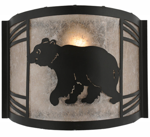 12"W Happy Bear On The Loose Left Wall Sconce