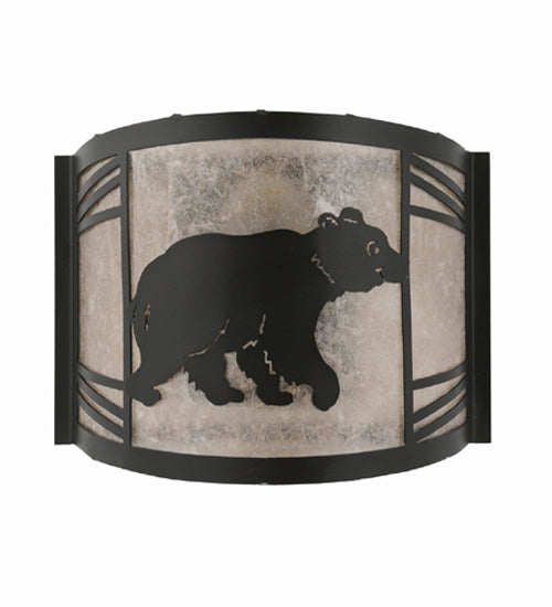 12"W Happy Bear On The Loose Right Wall Sconce