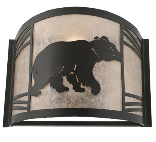 12"W Happy Bear On The Loose Right Wall Sconce