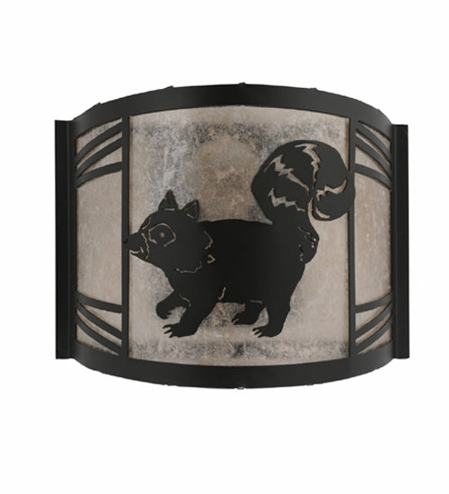 12"W Raccoon On The Loose Left Wall Sconce