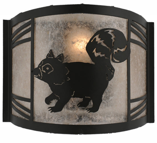 12"W Raccoon On The Loose Left Wall Sconce