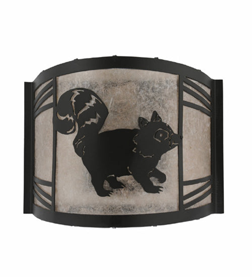 12"W Raccoon On The Loose Right Wall Sconce