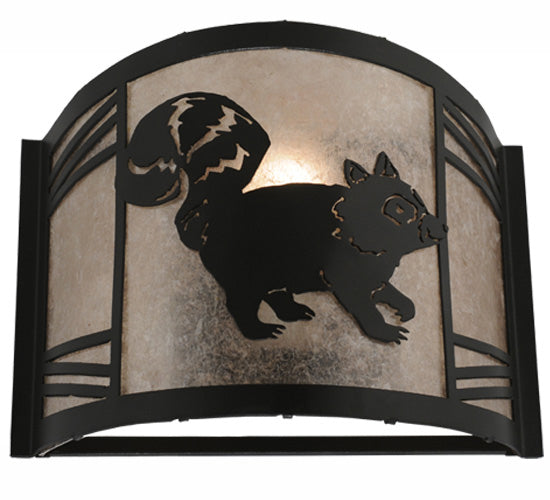 12"W Raccoon On The Loose Right Wall Sconce