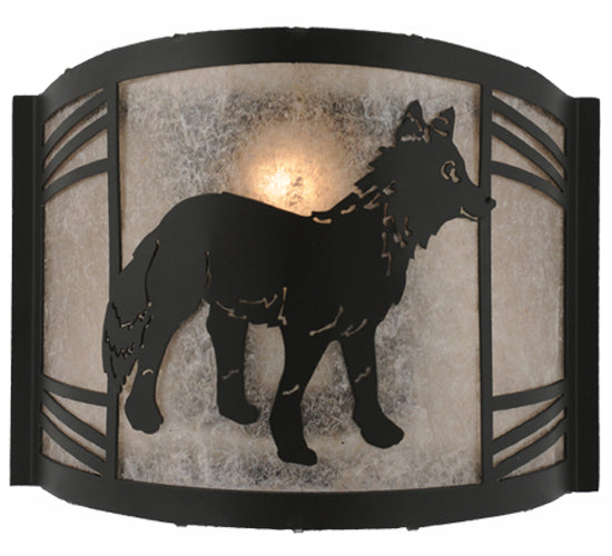 12"W Fox On The Loose Right Wall Sconce