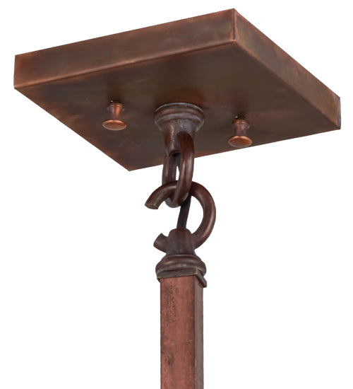 12"Sq Seneca Circle Cross Lantern Pendant