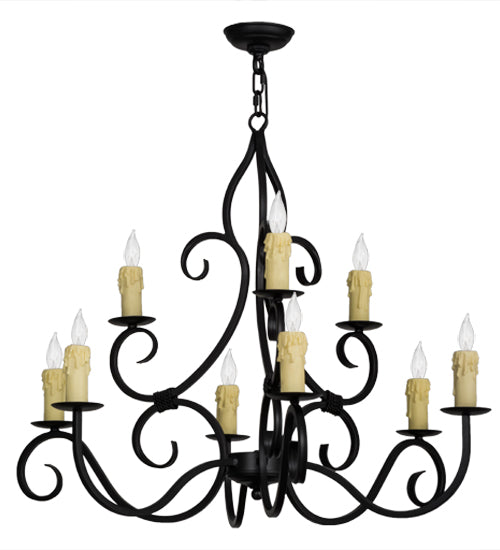 36" Wide Clayton 9 Light Chandelier