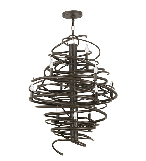 28" Wide Cyclone 12 Light Chandelier