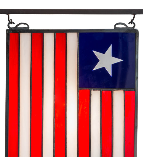 9.5"W X 10.5"H Liberian Flag Lighted Tabletop Window