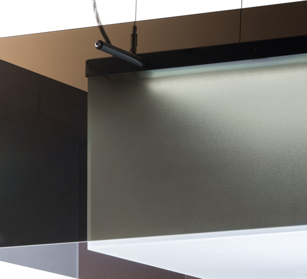 48" Long Quadrato Shadow Box LED Oblong Pendant