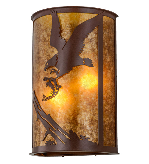 13"W Strike Of The Eagle Wall Sconce