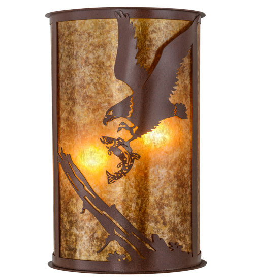 13"W Strike Of The Eagle Wall Sconce