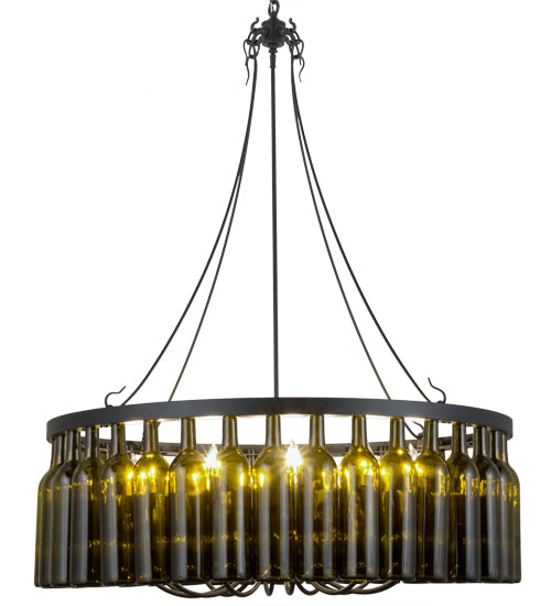 38"W Tuscan Vineyard Estate 36 Wine Bottle Chandelier