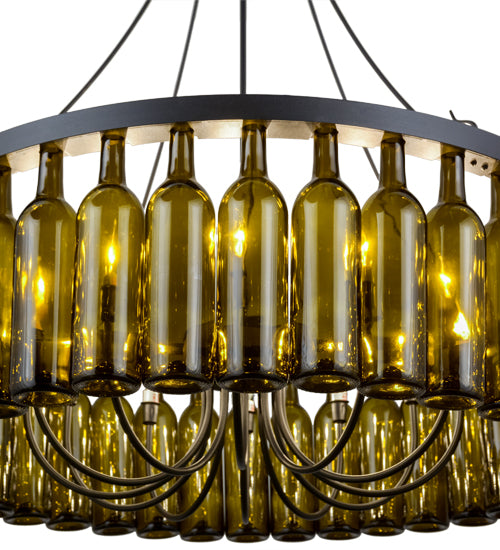 38"W Tuscan Vineyard Estate 36 Wine Bottle Chandelier