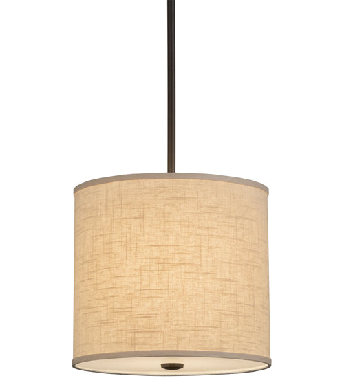 12"W Cilindro Beige Textrene Pendant