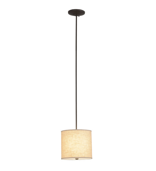 12"W Cilindro Beige Textrene Pendant