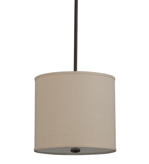 12"W Cilindro Beige Textrene Pendant