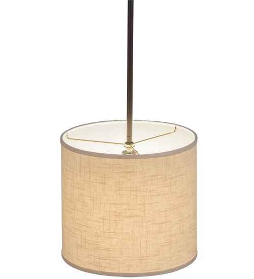 12"W Cilindro Beige Textrene Pendant