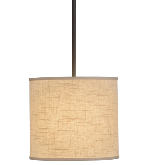 12"W Cilindro Beige Textrene Pendant