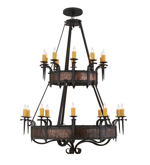 56" Wide Costello 20 Light Two Tier Chandelier