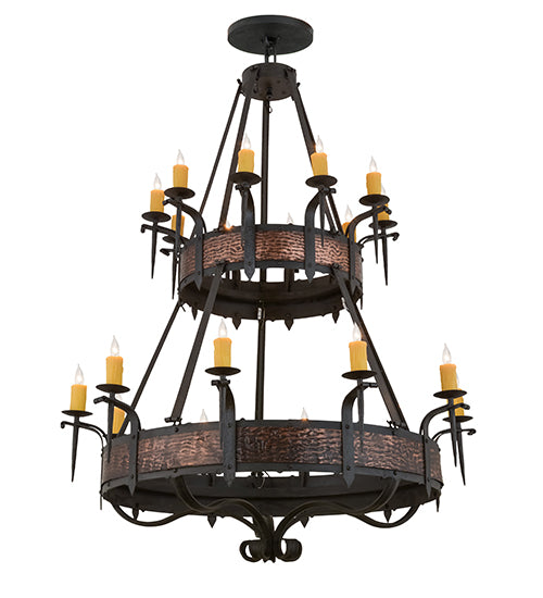 56" Wide Costello 20 Light Two Tier Chandelier