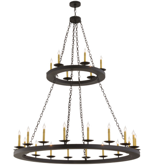 61" Wide Loxley 24 Light Two Tier Chandelier