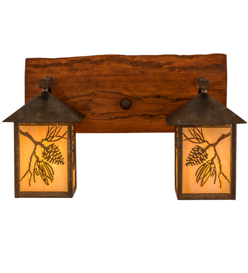 20"W Balsam Pine 2 Lt Wall Sconce