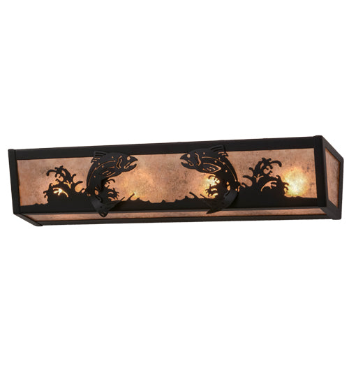 24"W Leaping Trout Vanity Light