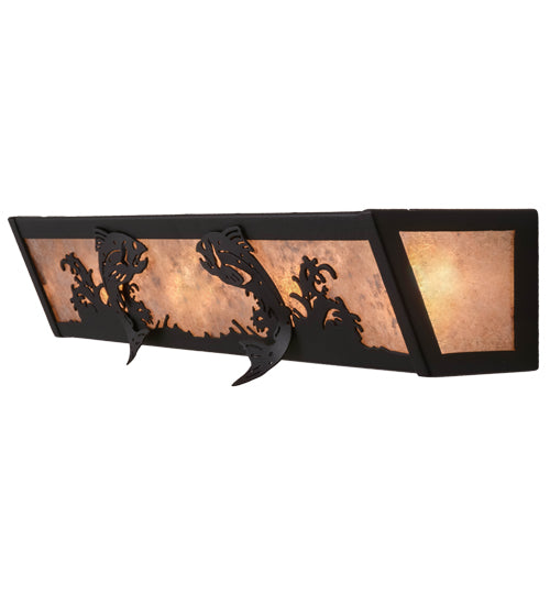 24"W Leaping Trout Vanity Light