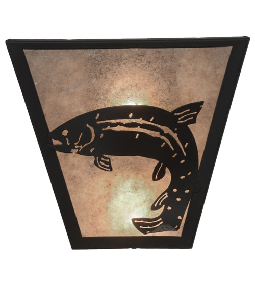 13"W Leaping Trout Wall Sconce