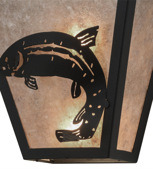 13"W Leaping Trout Wall Sconce