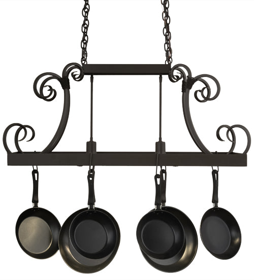 43" Long Caiden 2 Light Pot Rack