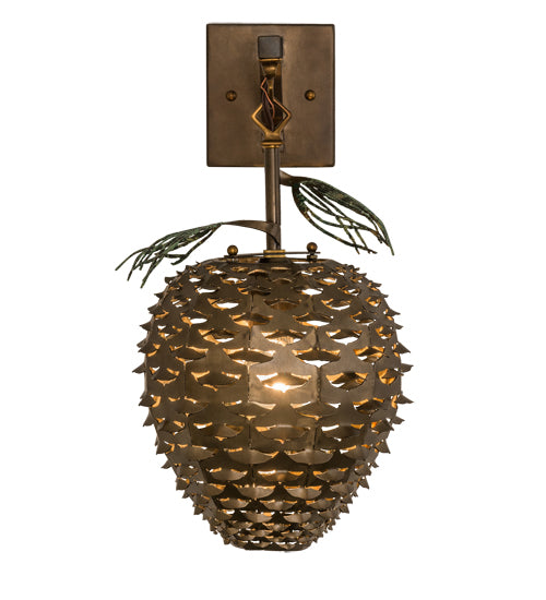 11" Wide Stoneycreek Pinecone Hanging Wall Sconce