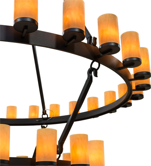 84" Wide Noziroh Ring 46 Light Two Tier Chandelier