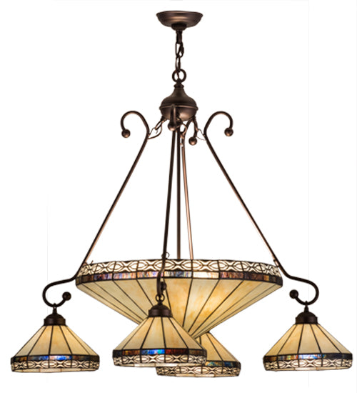 36"W Crestwood 5 Lt Chandelier