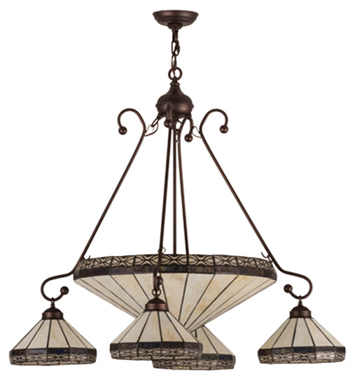 36"W Crestwood 5 Lt Chandelier