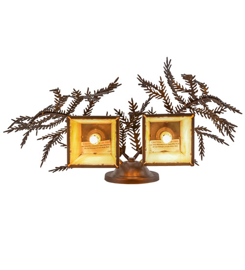 17"W Pine Branch Valley View 2 Lt Wall Sconce