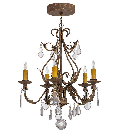 24"W French Elegance 5 Lt Chandelier