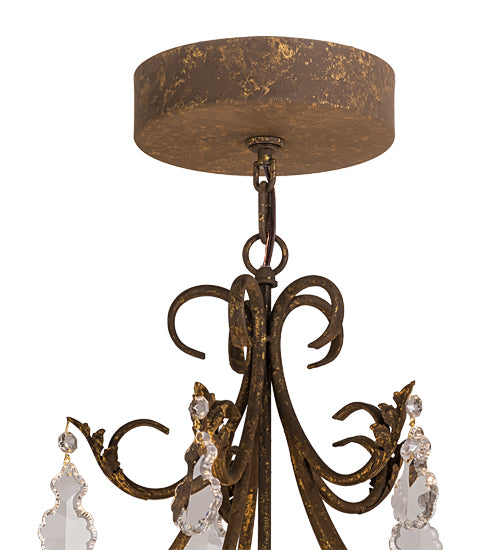 24"W French Elegance 5 Lt Chandelier