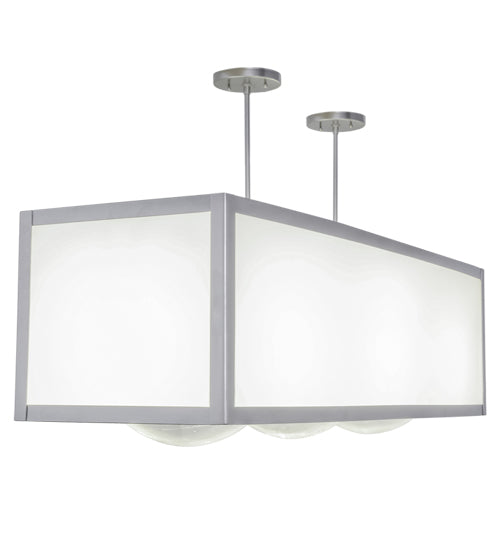 44"L Quadrato Convex 3 Lt Oblong Pendant