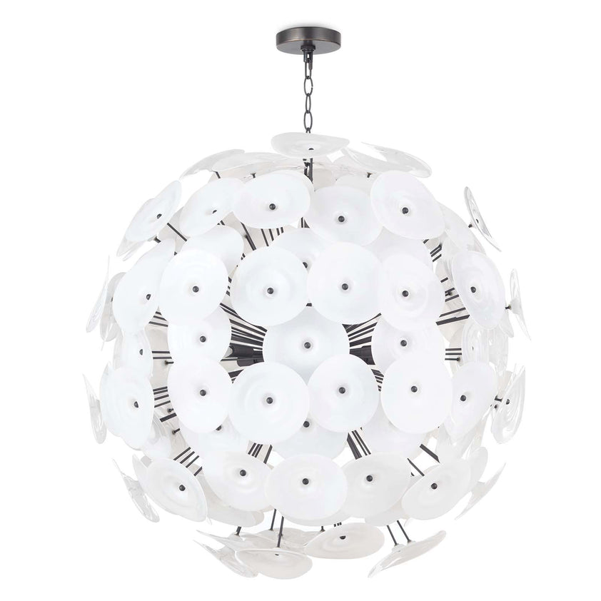 Poppy Glass Chandelier Large (White)