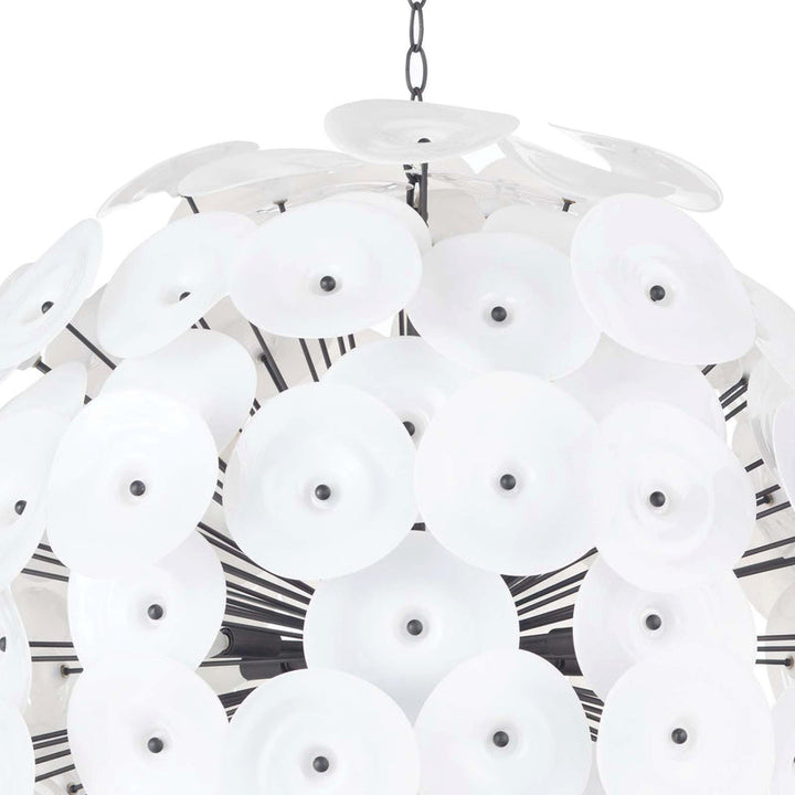 Poppy Glass Chandelier Large (White)